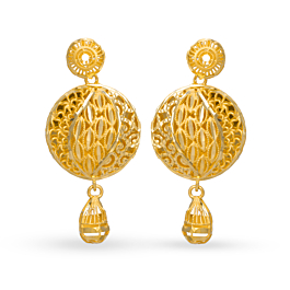 Beguiling Artistic Gold Earrings