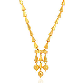 Bewitching Petite Beaded Gold Necklace