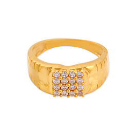 Elegant Textured Gold Ring