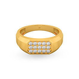 Glossy Cubic Gold Ring