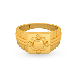 Minimalistic Geometric Gold Ring