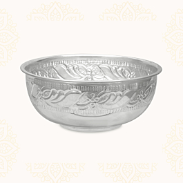Classy Floral Silver Bowl