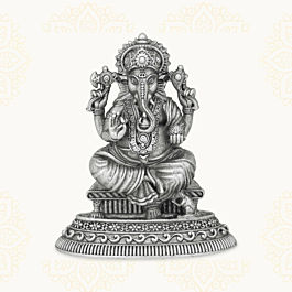 Sacred Lord Vinayagar Silver Idol