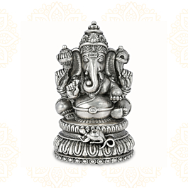 Almighty Lord Ganesha Silver Idol
