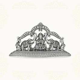 Goddess Gajalakshmi Silver Idol