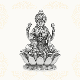 Goddess Lakshmi Silver Idol