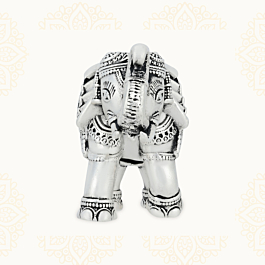 Antique Elephant Silver Idol