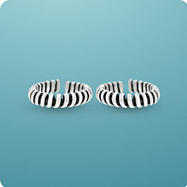 Alluring Spiral Silver Toe Rings