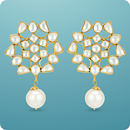 Captivating Floral Drop Silver Earrings
