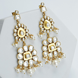 Ravishing Pearl Drops Silver Earrings