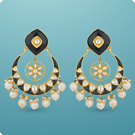 Vibrant Kaunda and Pearl Silver Earrings
