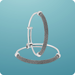Contemporary Spiral Adjustable Silver Bracelets
