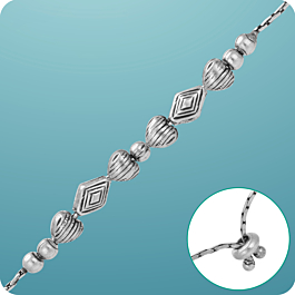 Amazing Geometric Pattern Adjustable Silver Bracelets