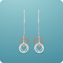 Glitzy Romantic Silver Earrings