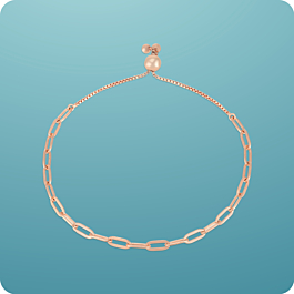 Cascading Blush Intertwined Chains Rose Gold Silver Bracelet