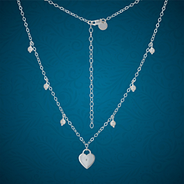 Wondering Heart Charms Silver Necklace