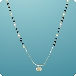 Adorable Black Beaded Silver Mangalsutra Chains