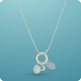Shimmering Moon Stone Silver Necklaces
