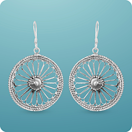 Stupendous Floral Silver Earrings