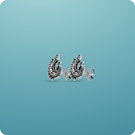 Graceful Mayuri Silver Earrings