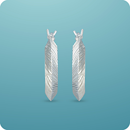 Edgy Textured Silver Earrings