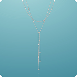 Alluring Double Layered Silver Necklace