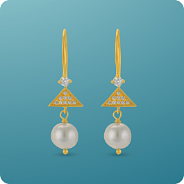 Charismatic Pearl Drop Silver Earrings
