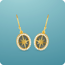 Choicest Star and Compass Silver Earrings