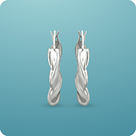 Amazing Twirl Silver Earrings