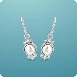 Timeless Pearl Drop Silver Earrings
