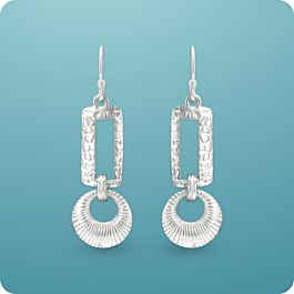 Captivating Shell Textured Silver Earrings