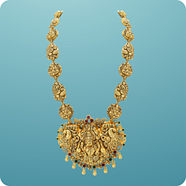Antique Nagas Goddess Lakshmi Silver Necklace