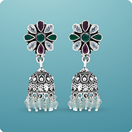 Appealing Floral Silver Earrings