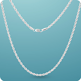 Stylish Twisted Rope Silver Chains