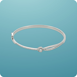 Stylish Romantic Heart Silver Bracelet