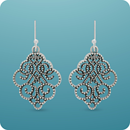 Alluring Designer Silver Earrings