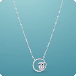 Pretty Owl Silver Necklace