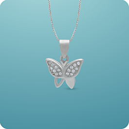 Pristine Butterfly Silver Pendant