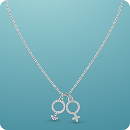 Elegant Gender Design Silver Necklace