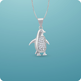 Alluring penguin Silver Pendant