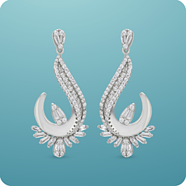 Lambent Swirl Silver Earrings