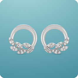 Appealing Elliptical Shape Silver Earrings