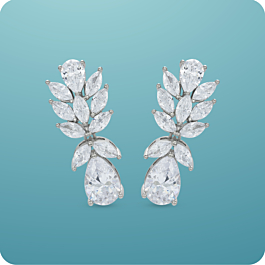 Elegant Leafy Silver Earrings