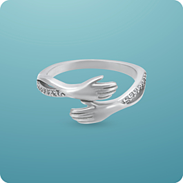 Forever Hugs Adjustable Silver Ring - Valentine Collection