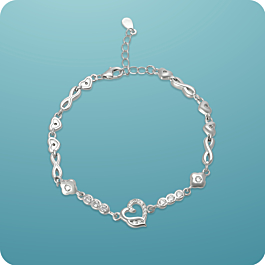 Forever Infinity Heartin Silver Bracelet - Valentine Collection