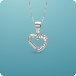 Attractive Dainty Heart Silver Pendant