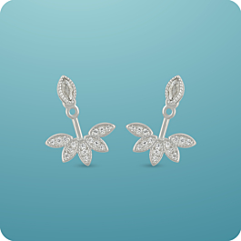 Scintillating Dew Drop Pattern Silver Earrings