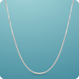 Stylish Box Pattern silver Chain