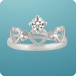 Twinkling Crown Silver Ring