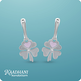 Glorious Clover Design Silver Earrings - Valentine Collection